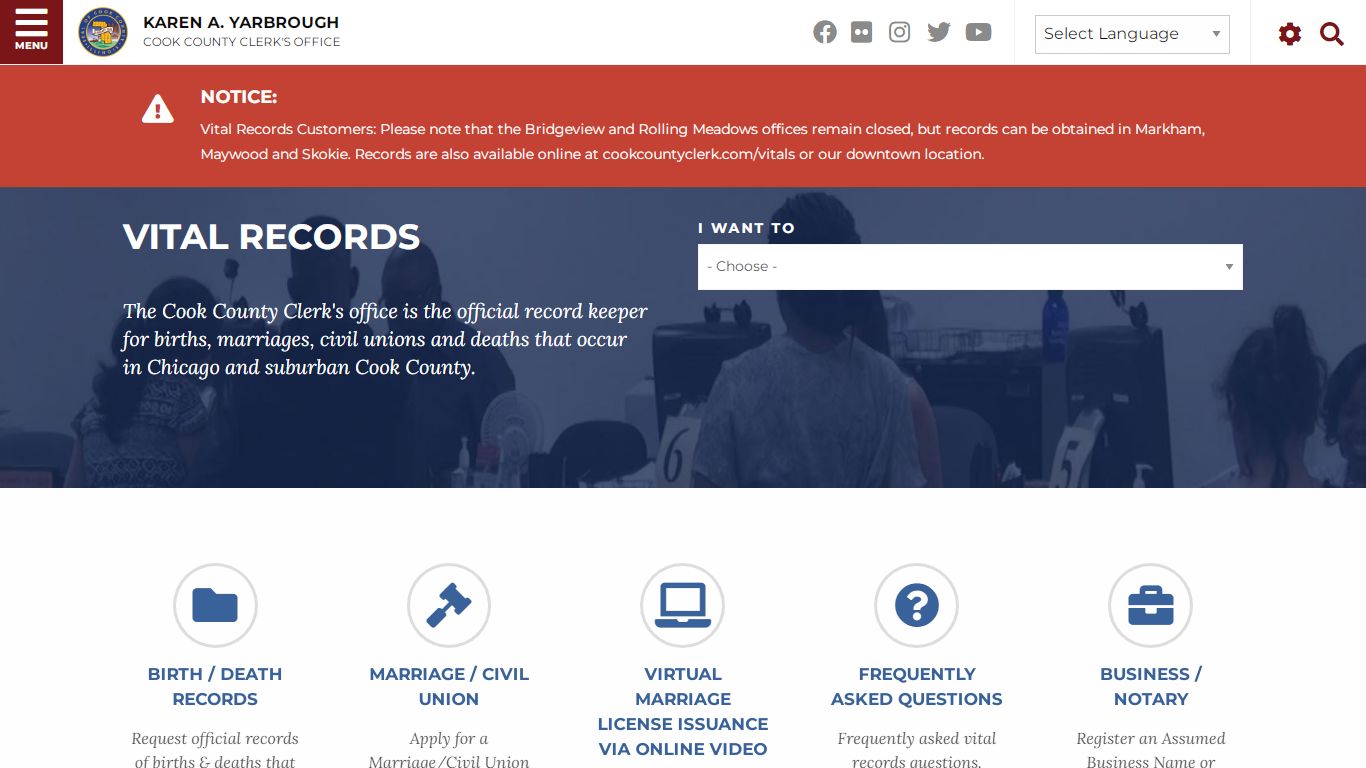 Vital Records | Cook County Clerk's Office